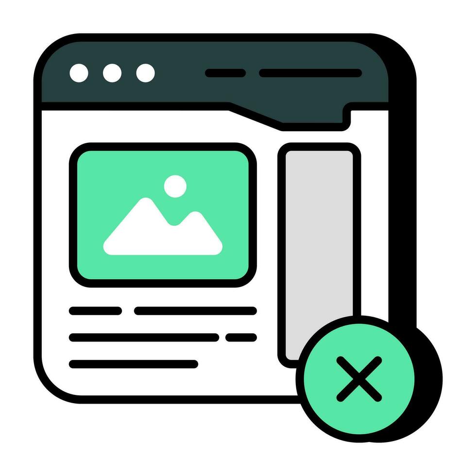 A creative design icon of no web gallery vector