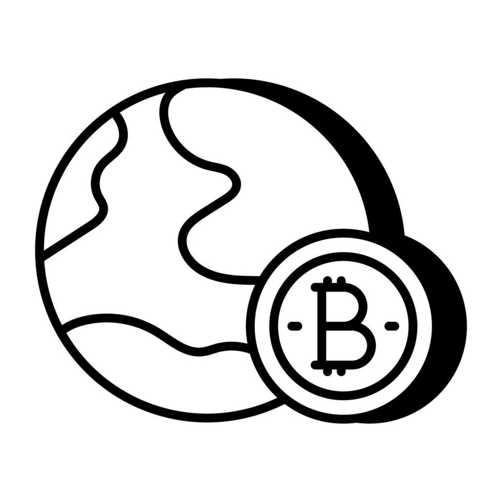 prima descargar icono de global bitcoin vector
