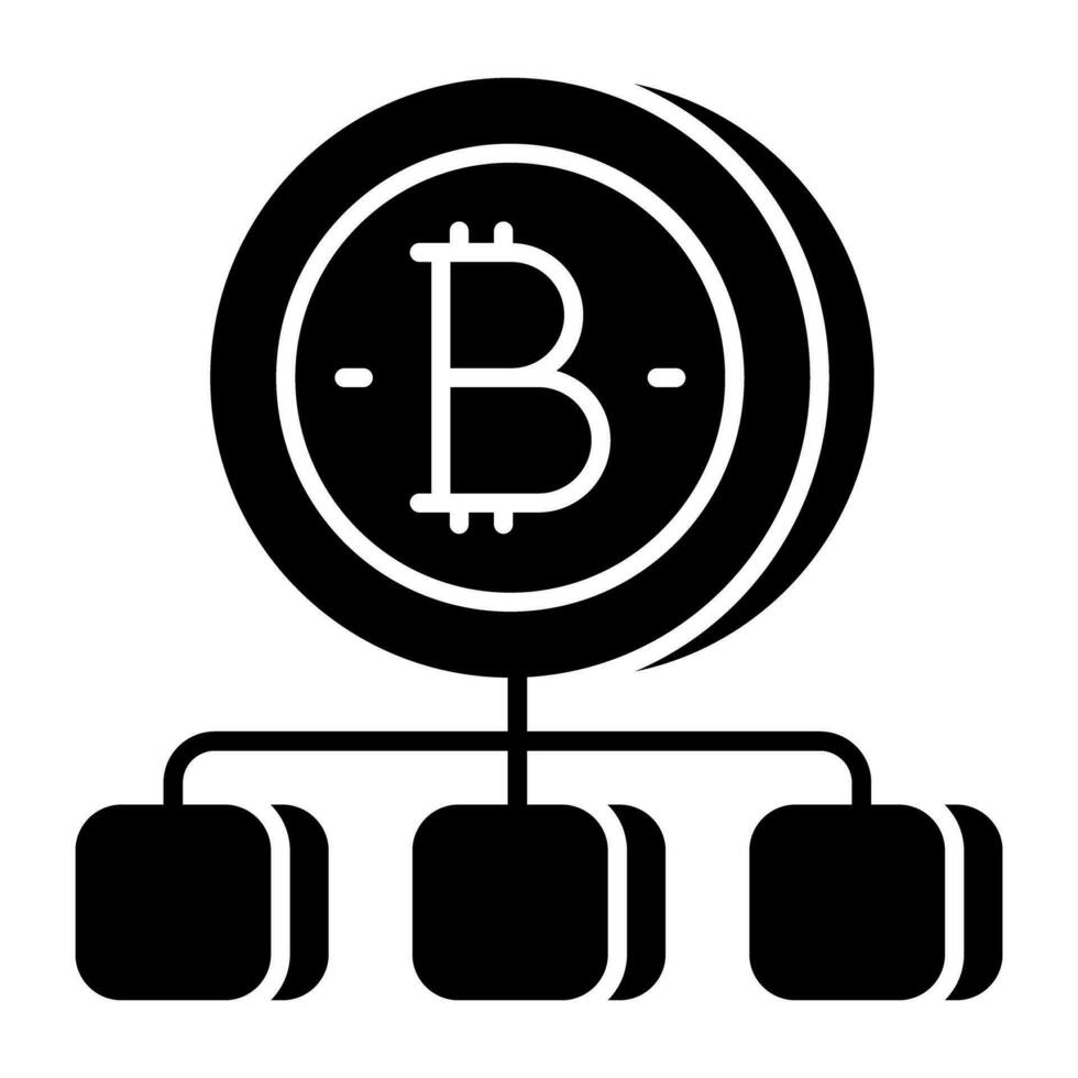 Bitcoin network icon available for instant download vector