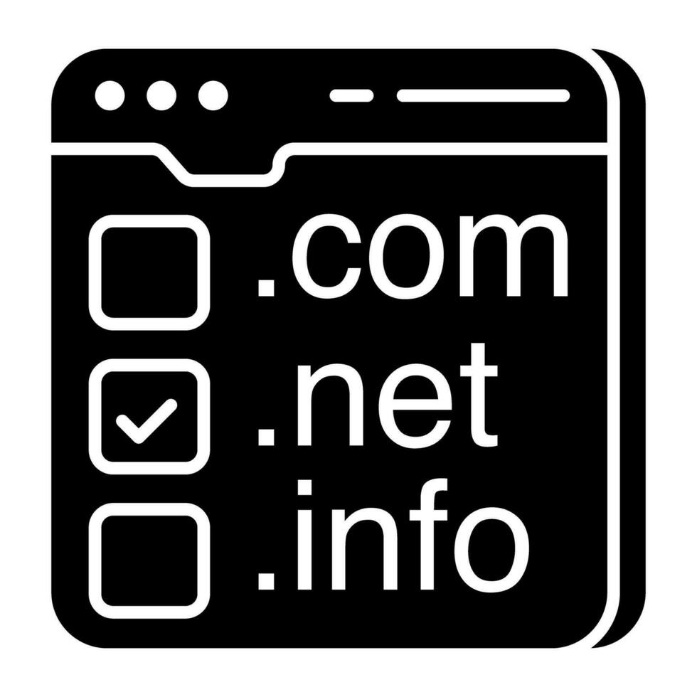 An icon design of web domains vector