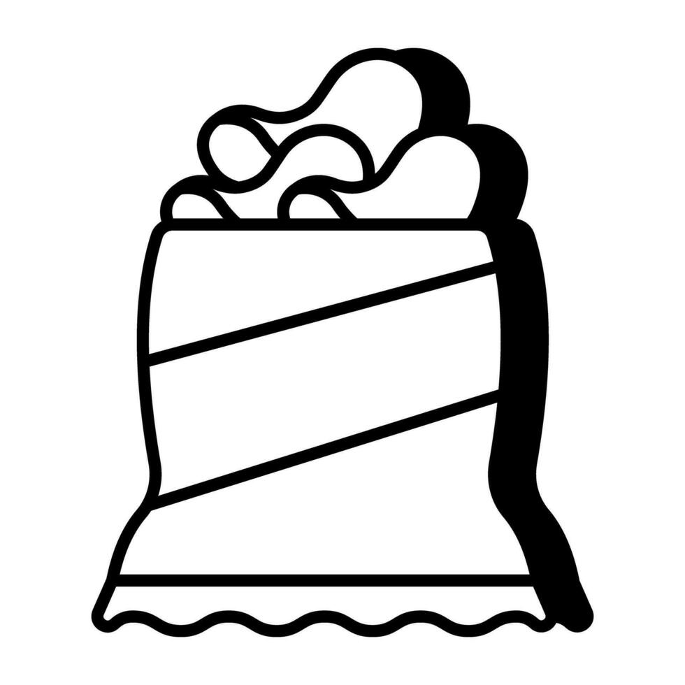 A unique design icon of snack packet vector