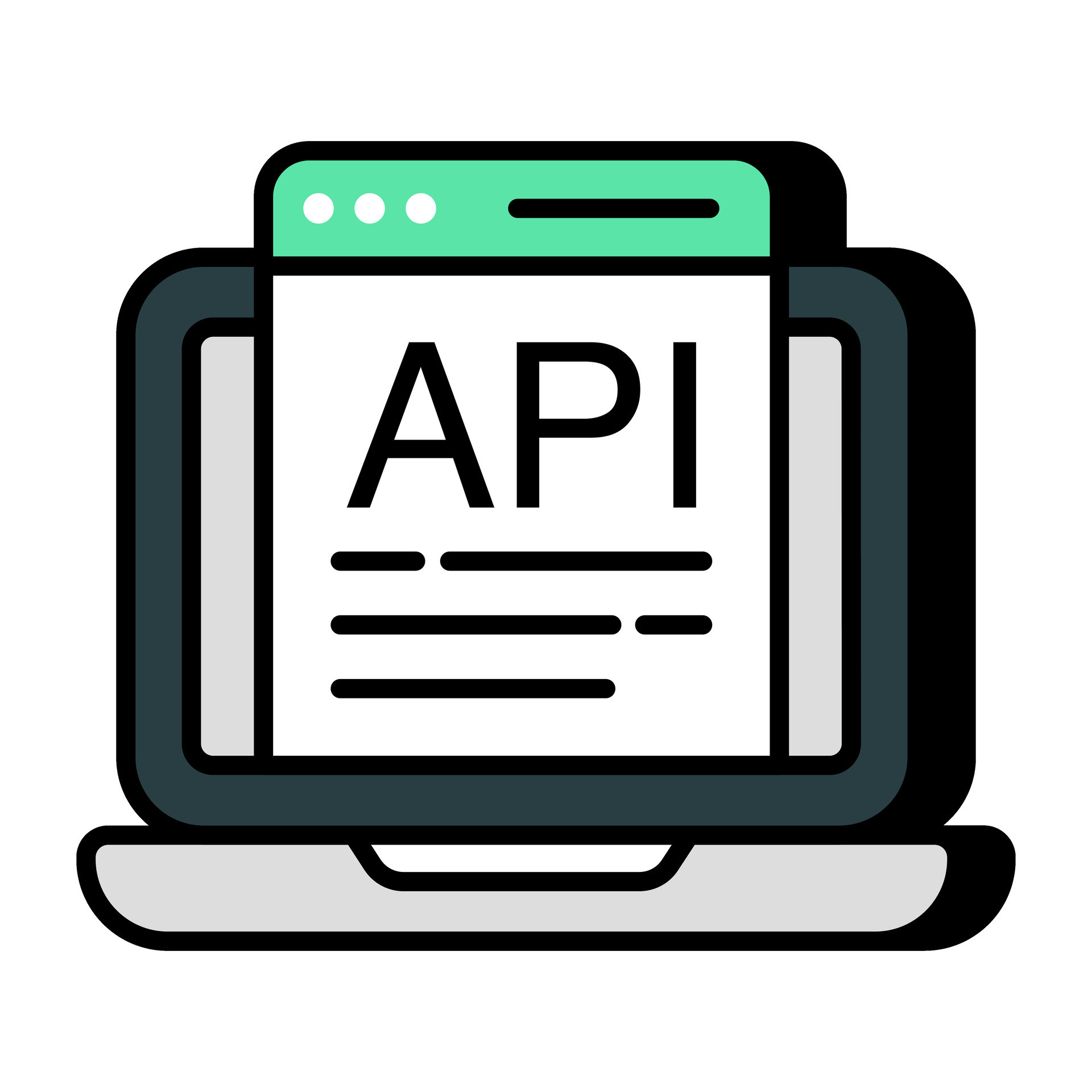 A perfect design icon of application programming interface 26270311 ...