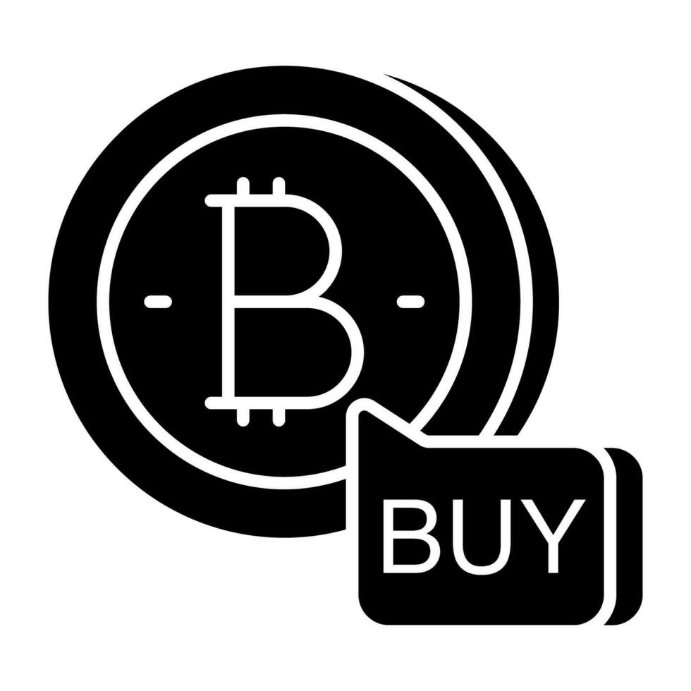 creativo diseño icono de comprar bitcoin vector