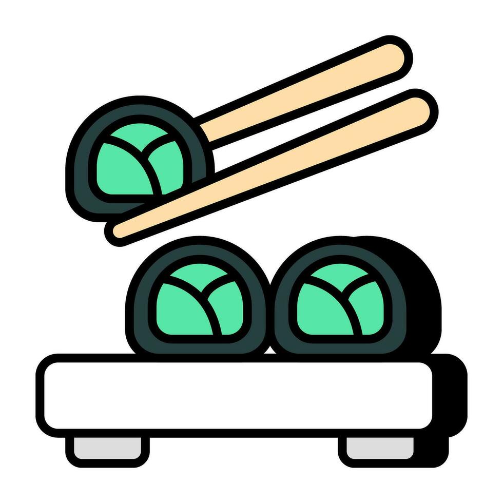 Creative design icon of sushi vector