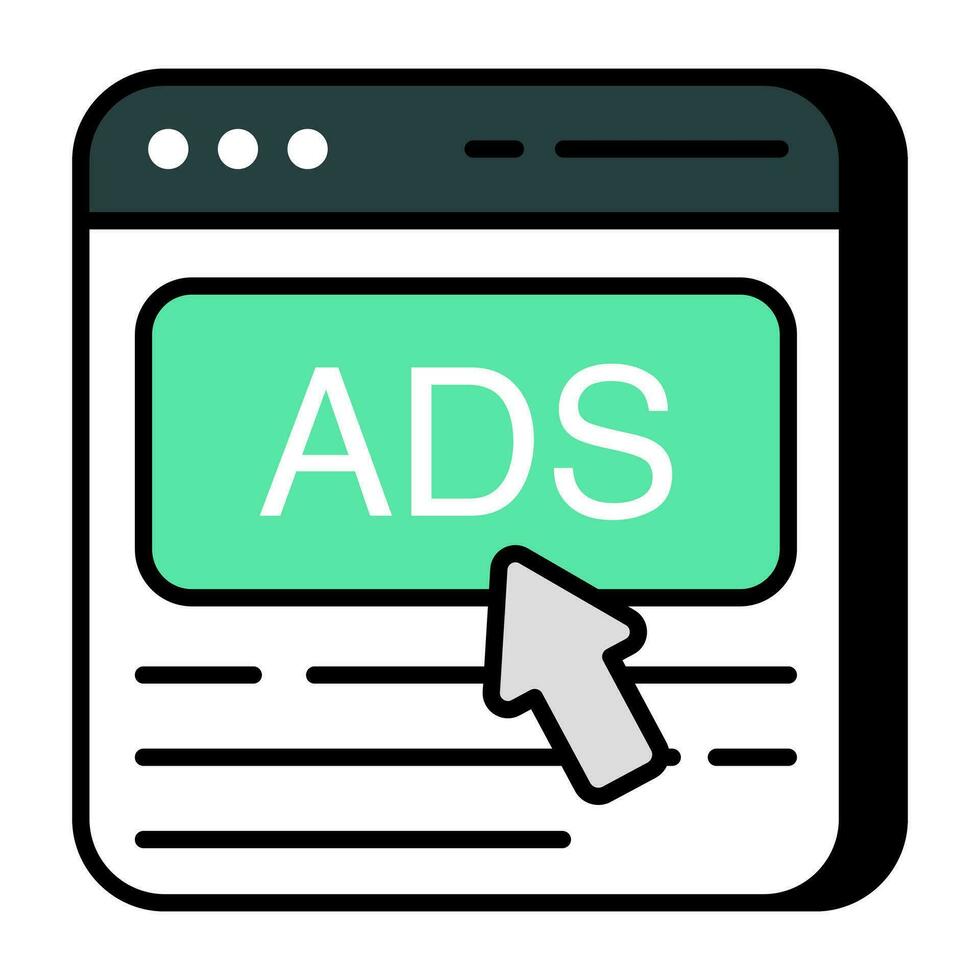 Premium download icon of web ad vector