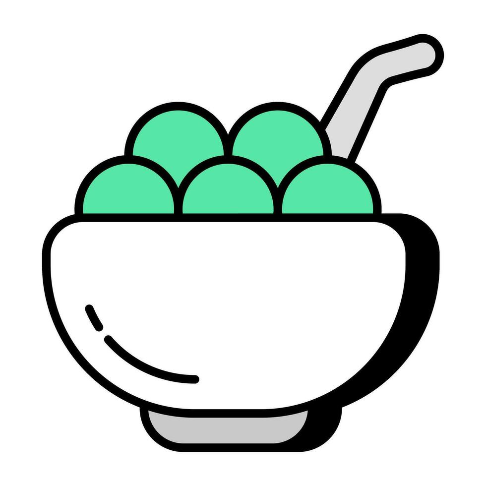 Conceptual flat design icon of sweet balls vector