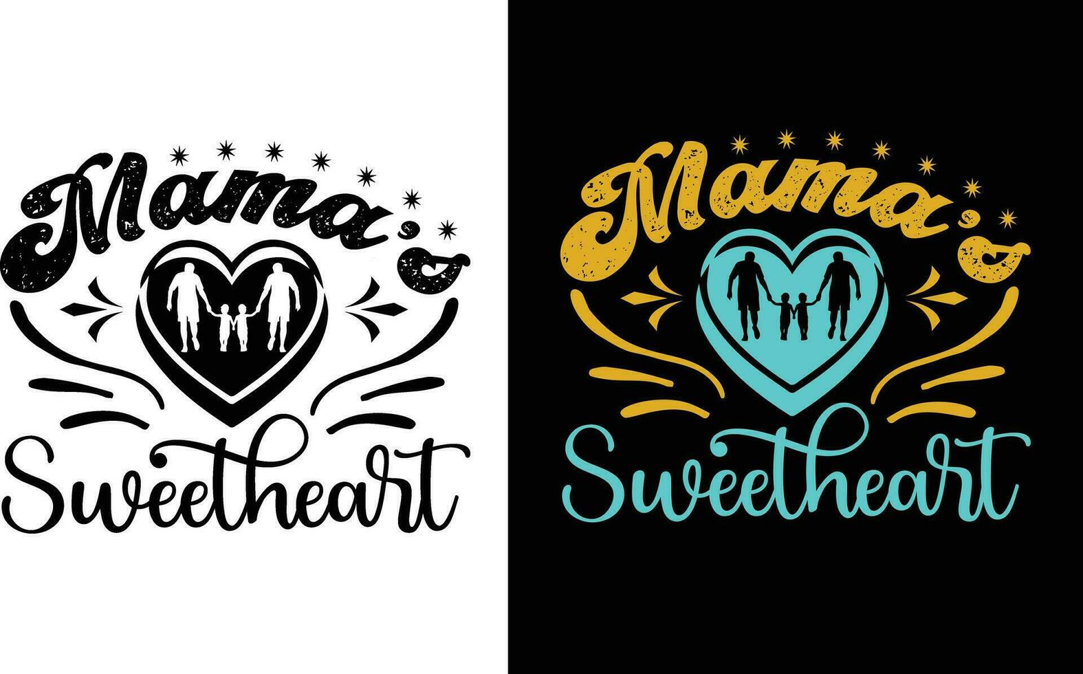 Mamas sweetheart Valentine's Day T shirt vector