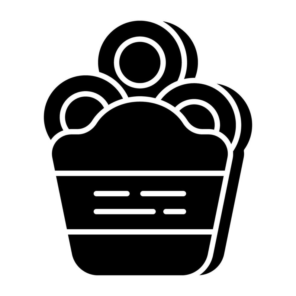 A unique design icon of onion rings vector