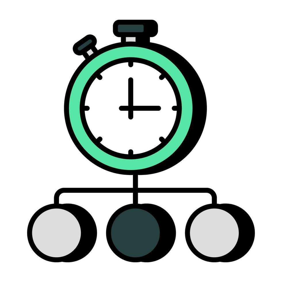 An icon design of time network vector