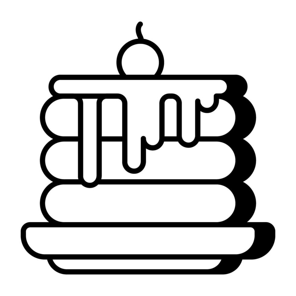 A perfect design icon of pancake vector