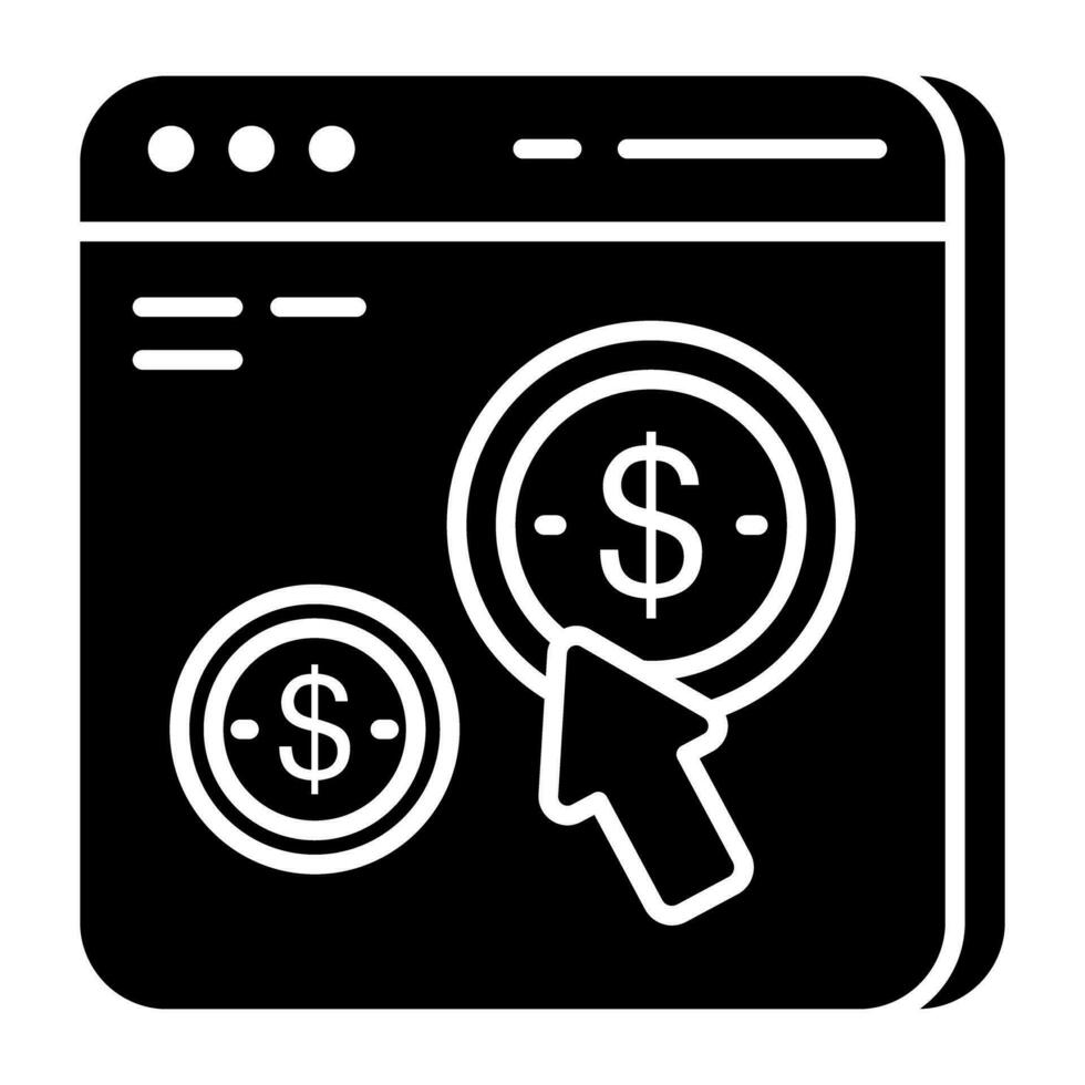Unique design icon of ppc vector