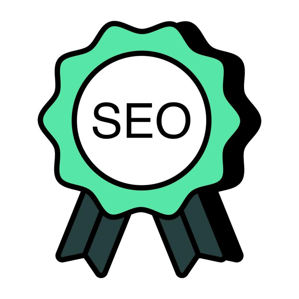 Perfect design icon of seo badge vector