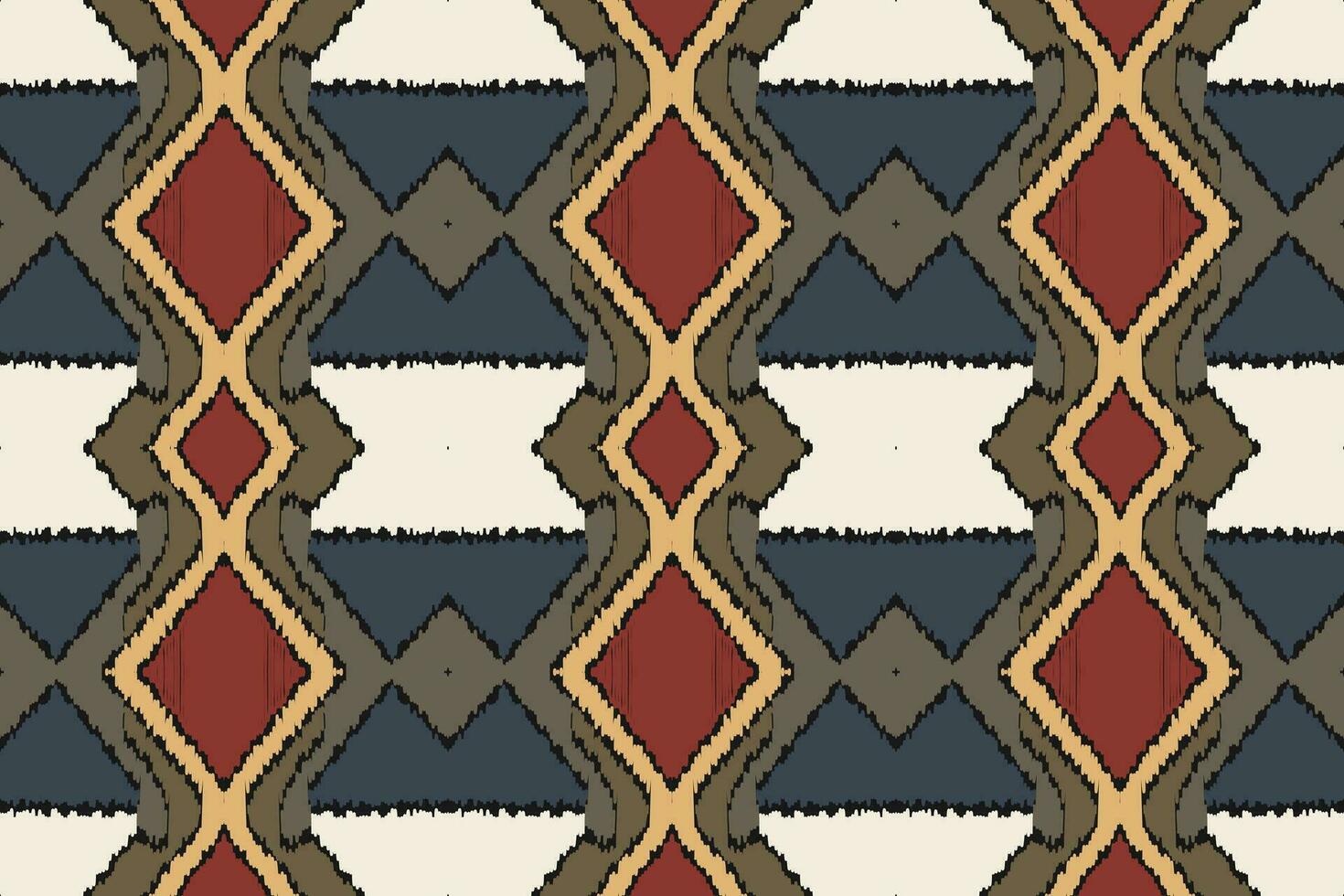 Ikat Fabric Paisley Embroidery Background. Ikat Chevron Geometric Ethnic Oriental Pattern traditional.aztec Style Abstract Vector illustration.design for Texture,fabric,clothing,wrapping,sarong.