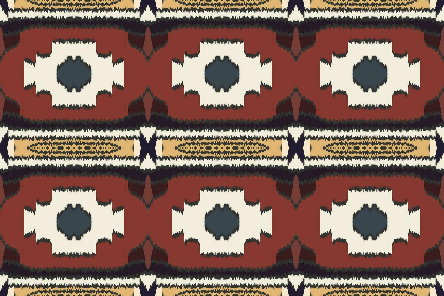 Motif Ikat Seamless Pattern Embroidery Background. Ikat Floral Geometric Ethnic Oriental Pattern Traditional. Ikat Aztec Style Abstract Design for Print Texture,fabric,saree,sari,carpet. vector