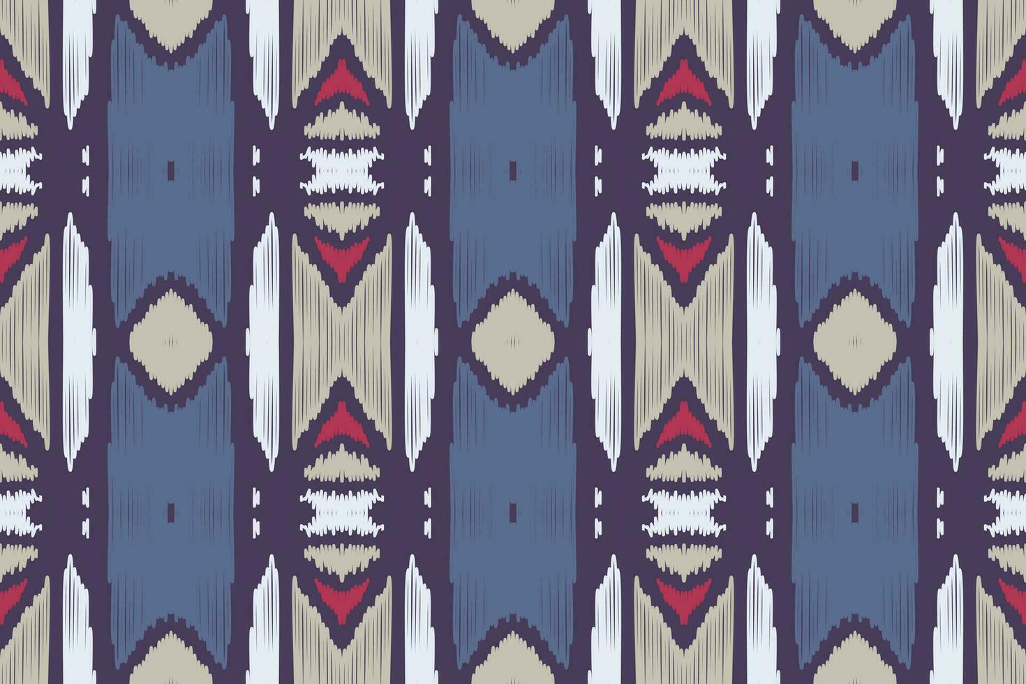Motif Ikat Floral Paisley Embroidery Background. Ikat Stripe Geometric Ethnic Oriental Pattern Traditional. Ikat Aztec Style Abstract Design for Print Texture,fabric,saree,sari,carpet. vector