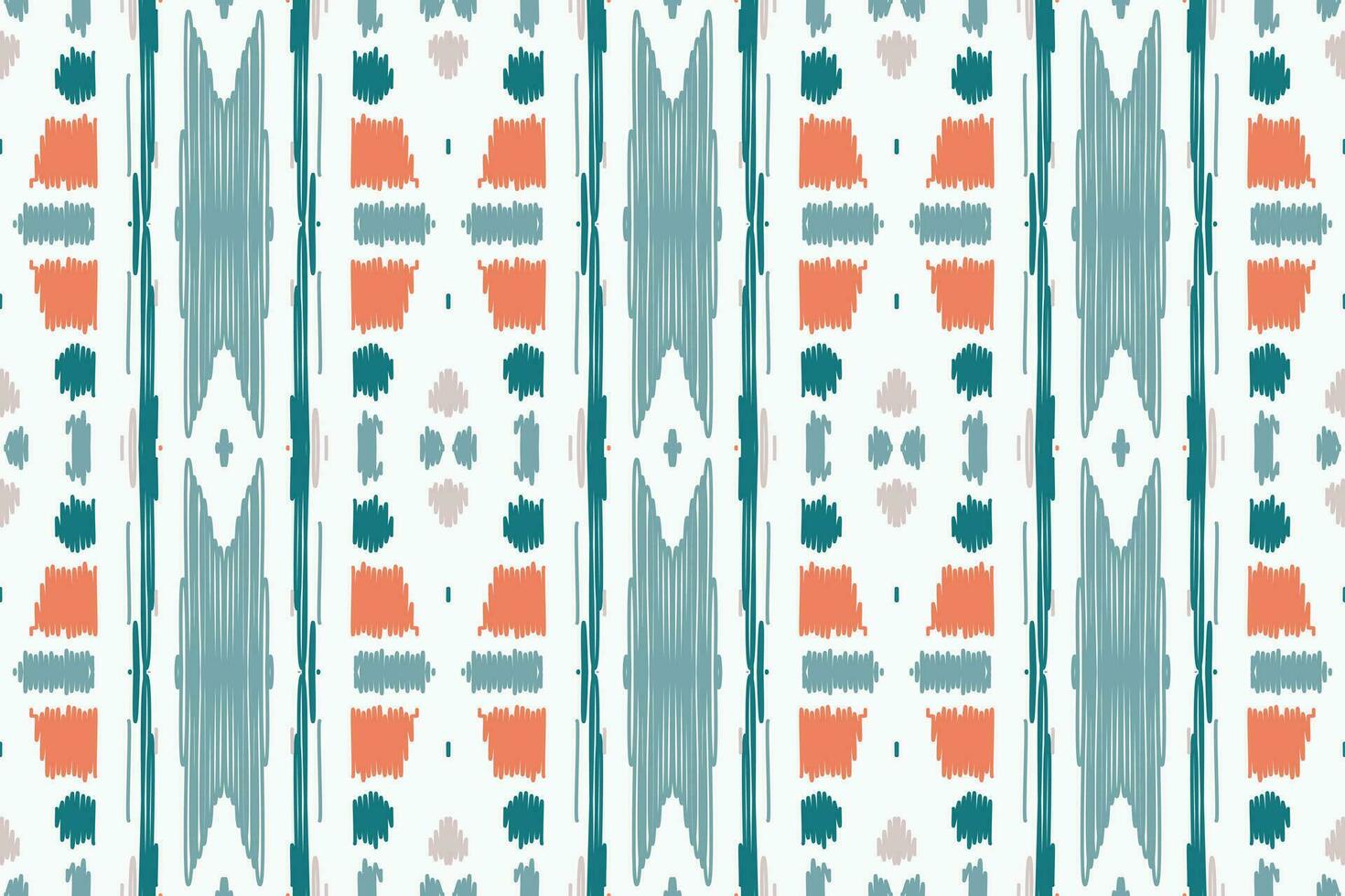 Ikat Damask Embroidery Background. Ikat Aztec Geometric Ethnic Oriental Pattern traditional.aztec Style Abstract Vector illustration.design for Texture,fabric,clothing,wrapping,sarong.