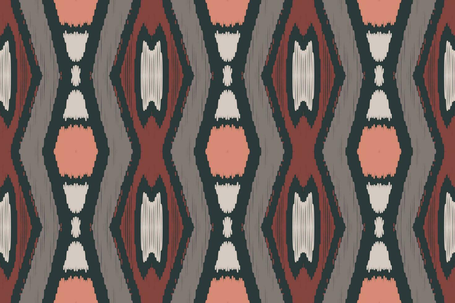 Ikat Damask Embroidery Background. Ikat Frame Geometric Ethnic Oriental Pattern Traditional. Ikat Aztec Style Abstract Design for Print Texture,fabric,saree,sari,carpet. vector