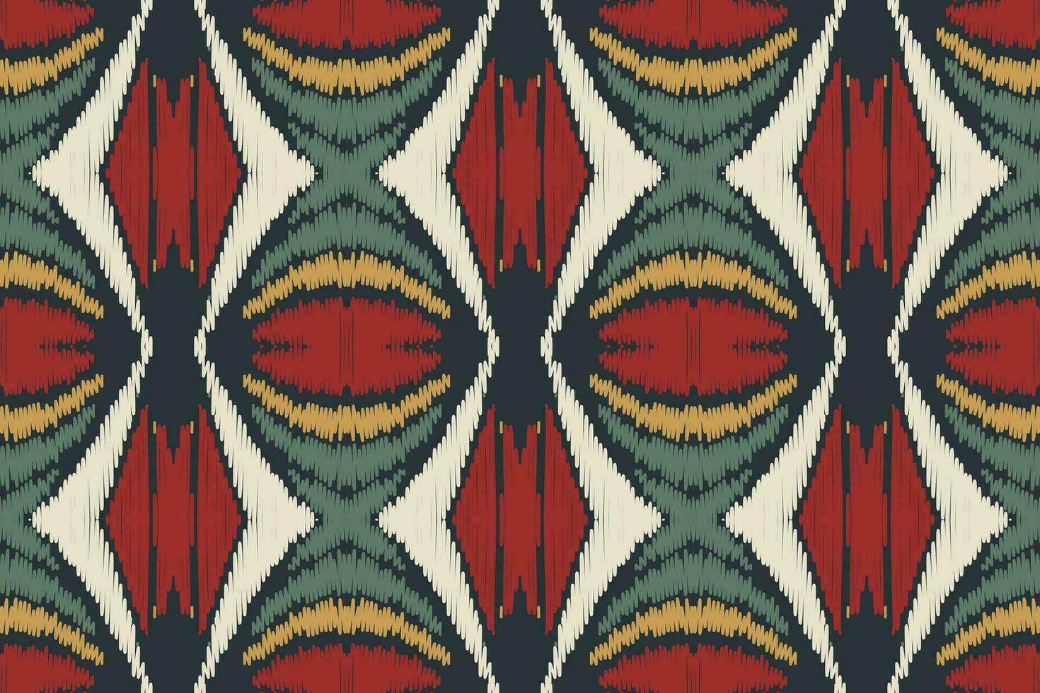 ikat damasco cachemir bordado antecedentes. ikat huellas dactilares geométrico étnico oriental modelo tradicional.azteca estilo resumen vector ilustración.diseño para textura,tela,ropa,envoltura,pareo.