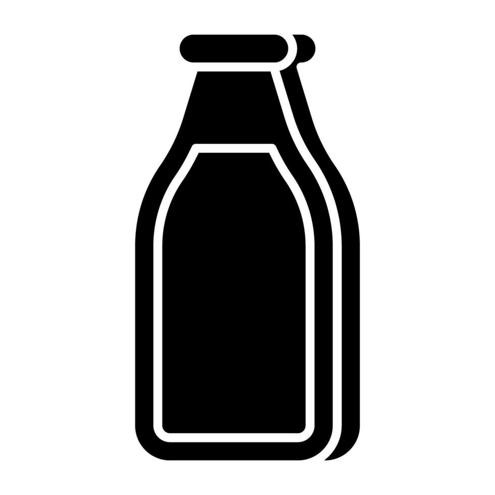 An icon design of milk bottle vector