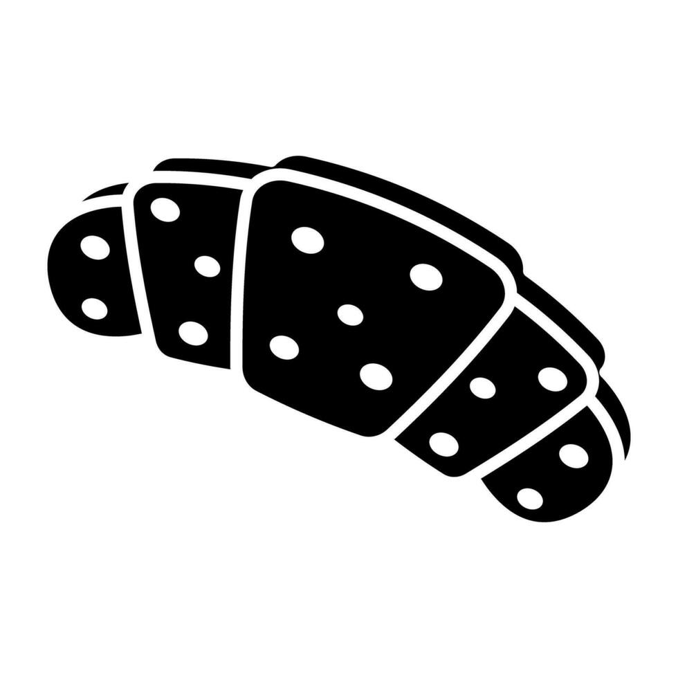 Croissant, icon of breakfast vector