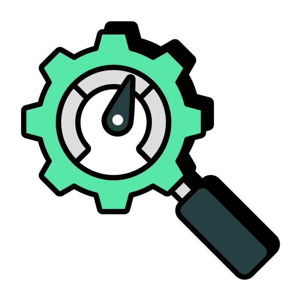 Conceptual flat design icon of search engine optimization vector