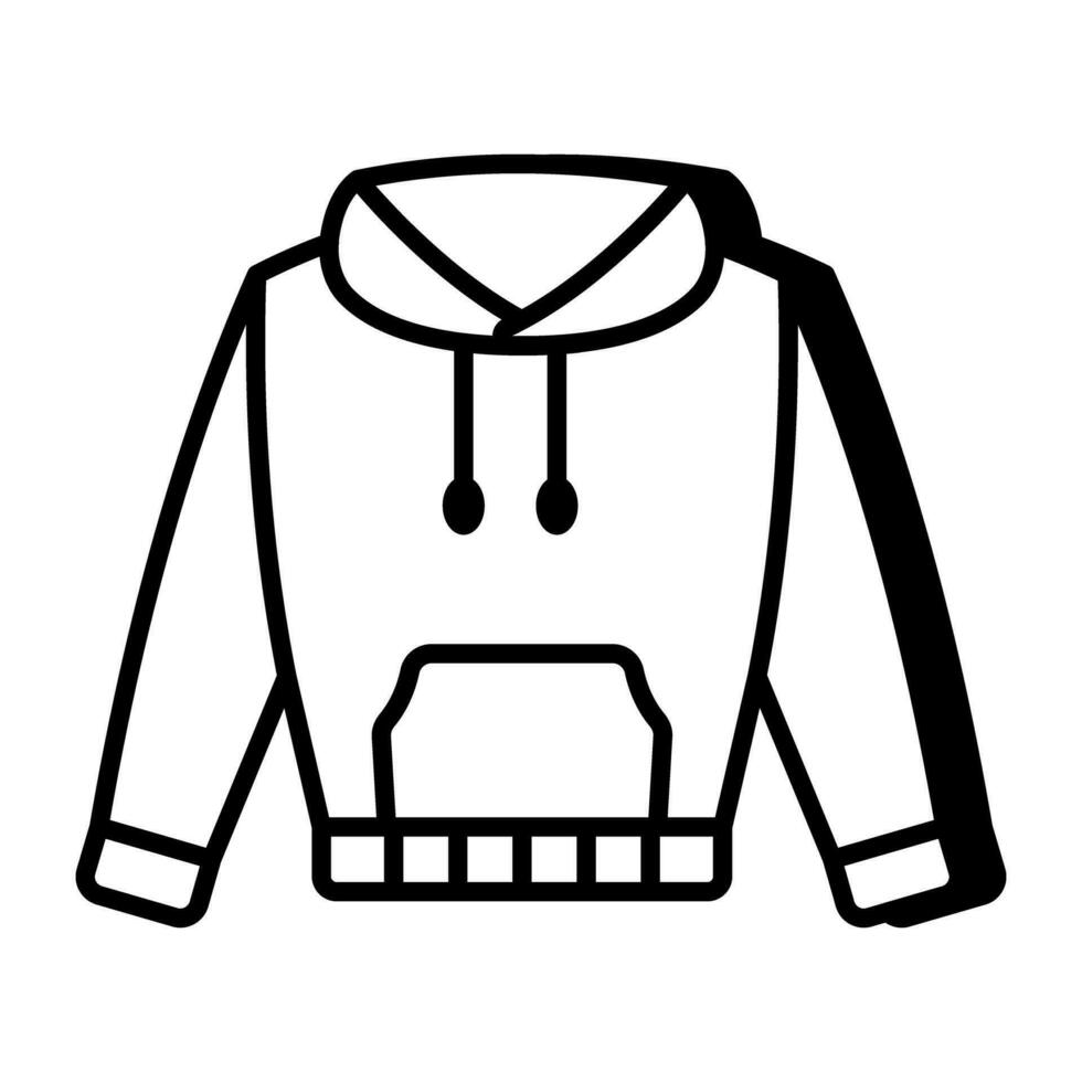 An icon design of hoodie vector