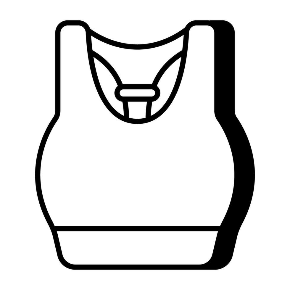 Sports bra icon in unique design vector