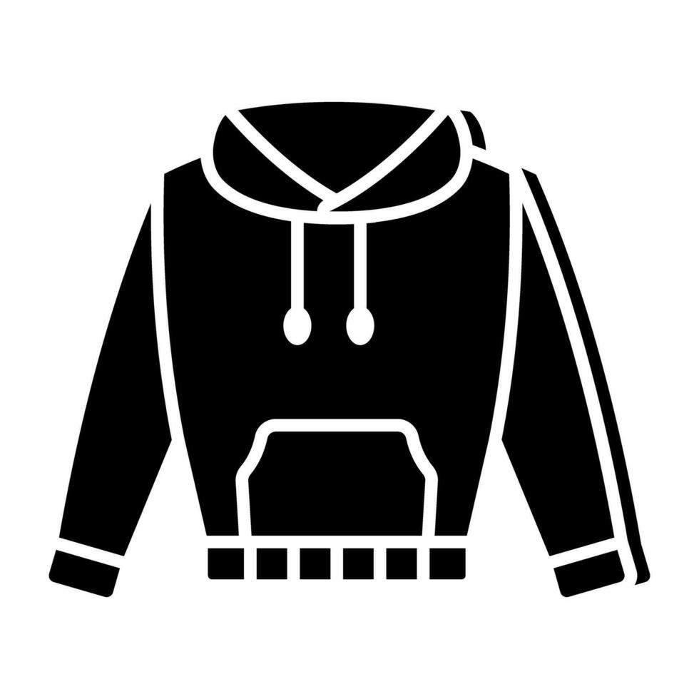 un diseño de icono de sudadera con capucha vector