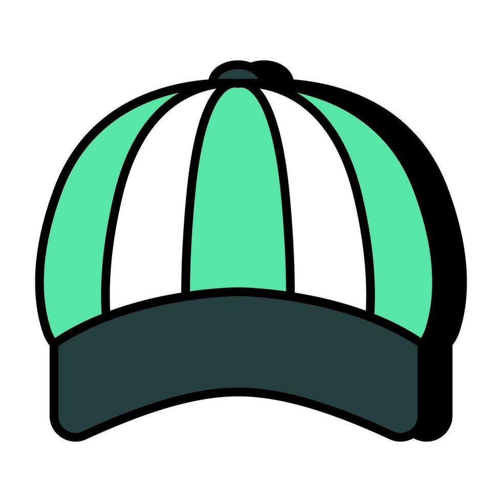A unique design icon of p cap vector