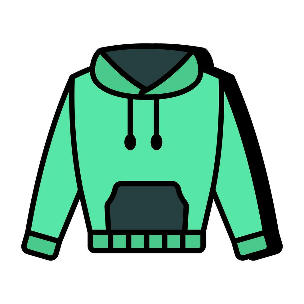 An icon design of hoodie vector