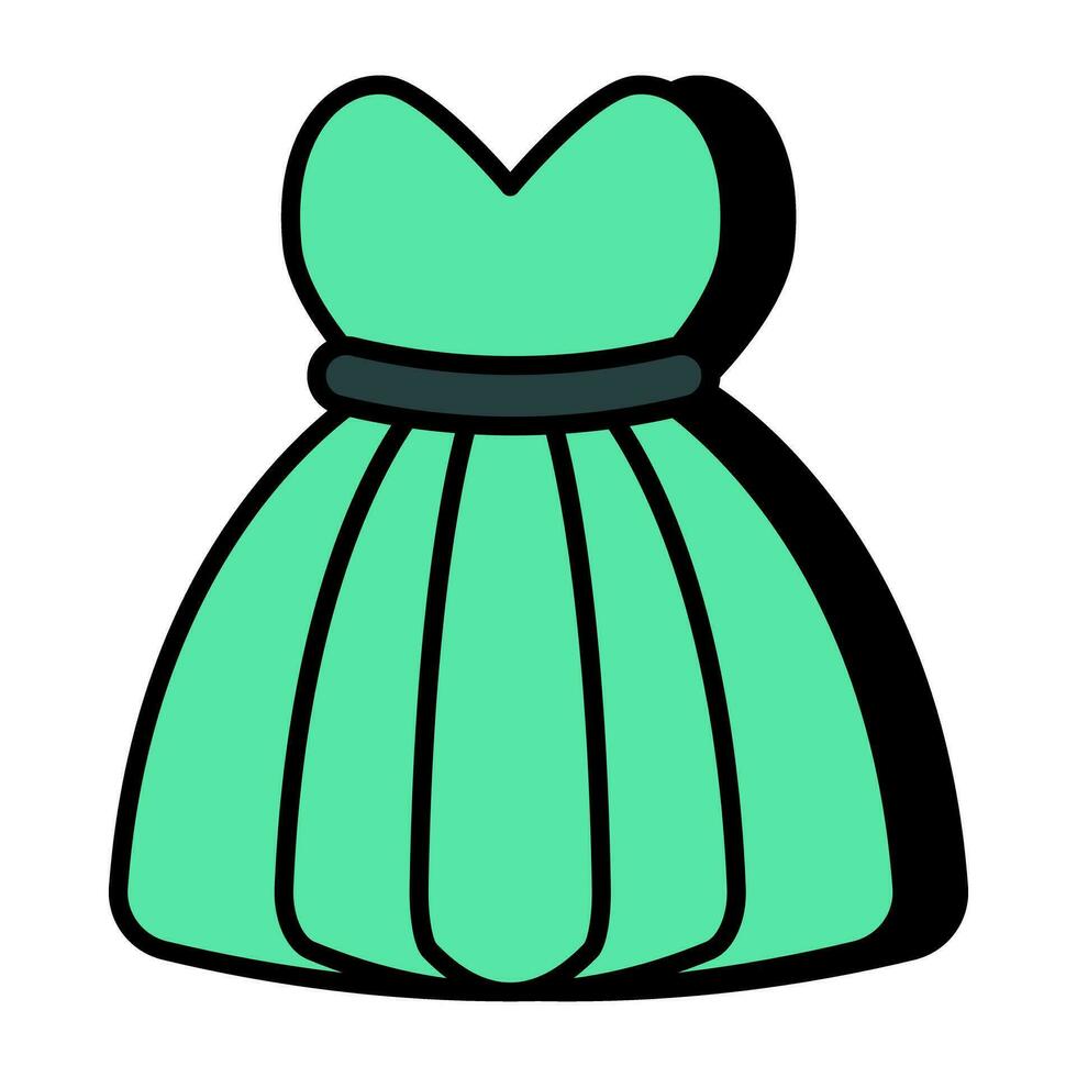 un Perfecto diseño icono de princesa vestido vector