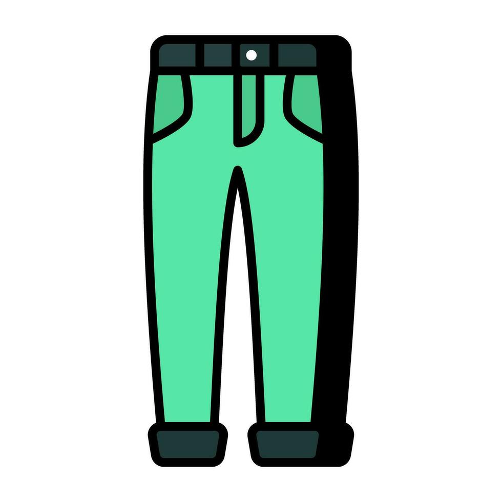 Editable design icon of pants vector