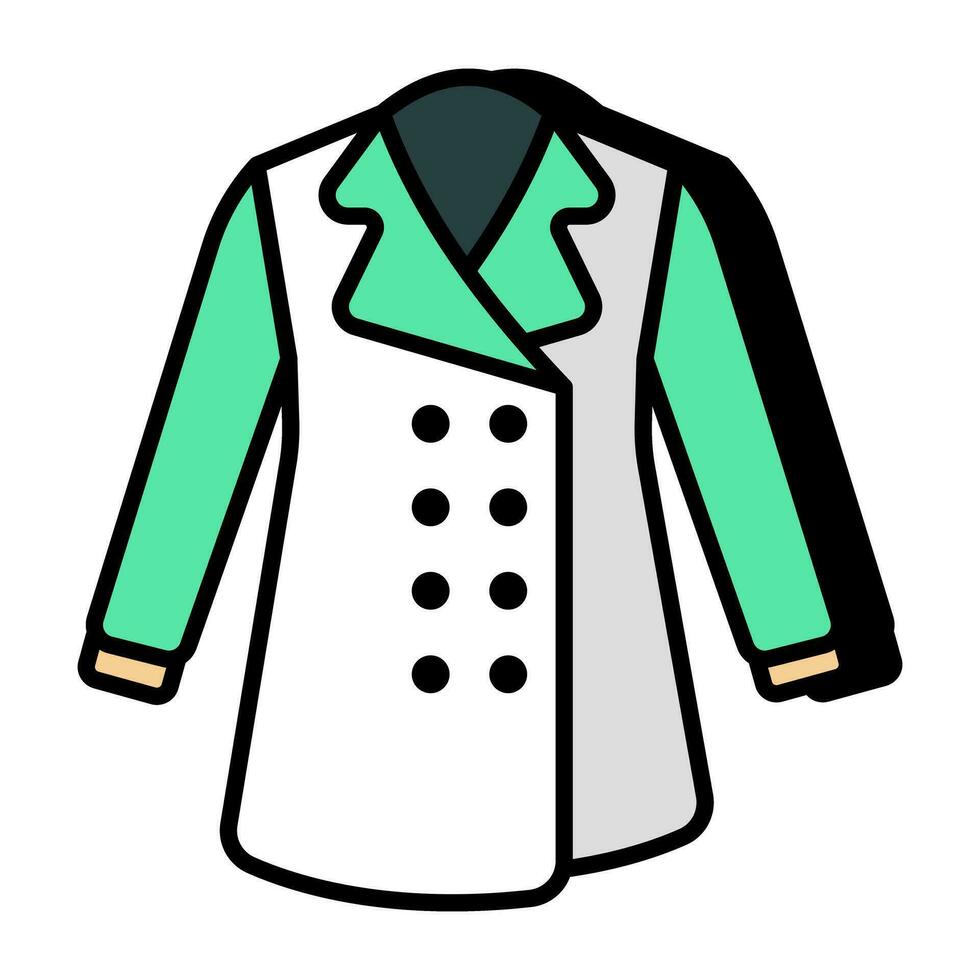 Trendy vector design of women coat