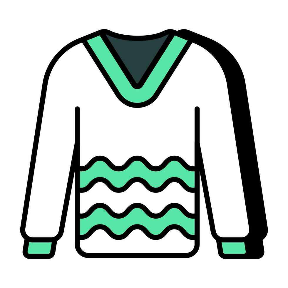 Icon of sweater in vector design