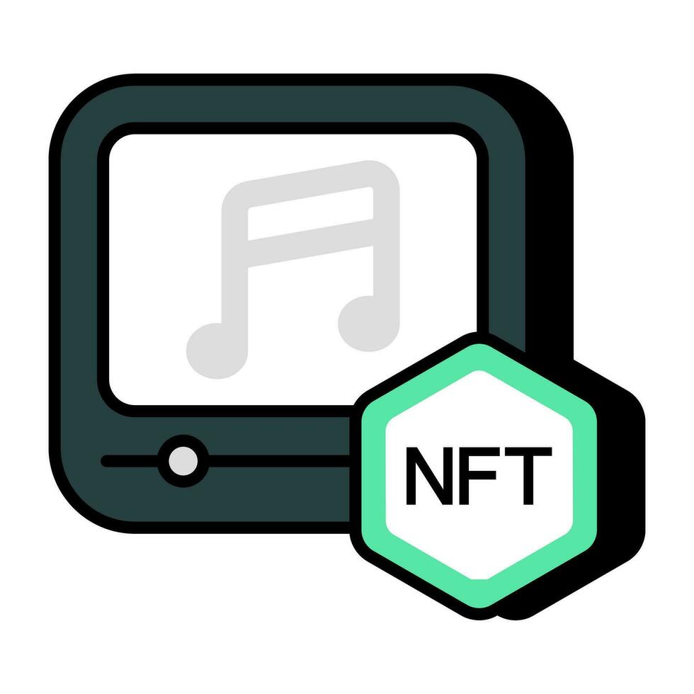 Perfect design icon of nft music vector