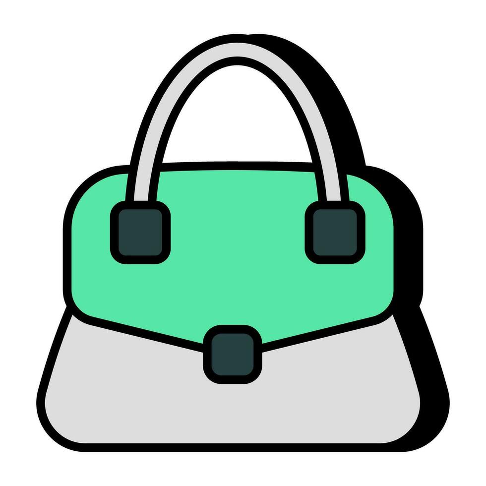 un único diseño icono de bolso vector