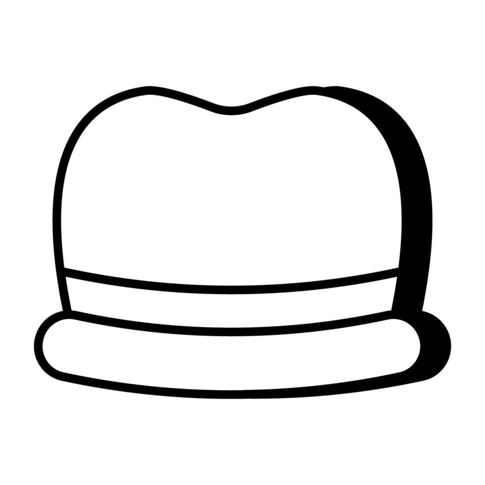 un icono de diseño único de sombrero vector