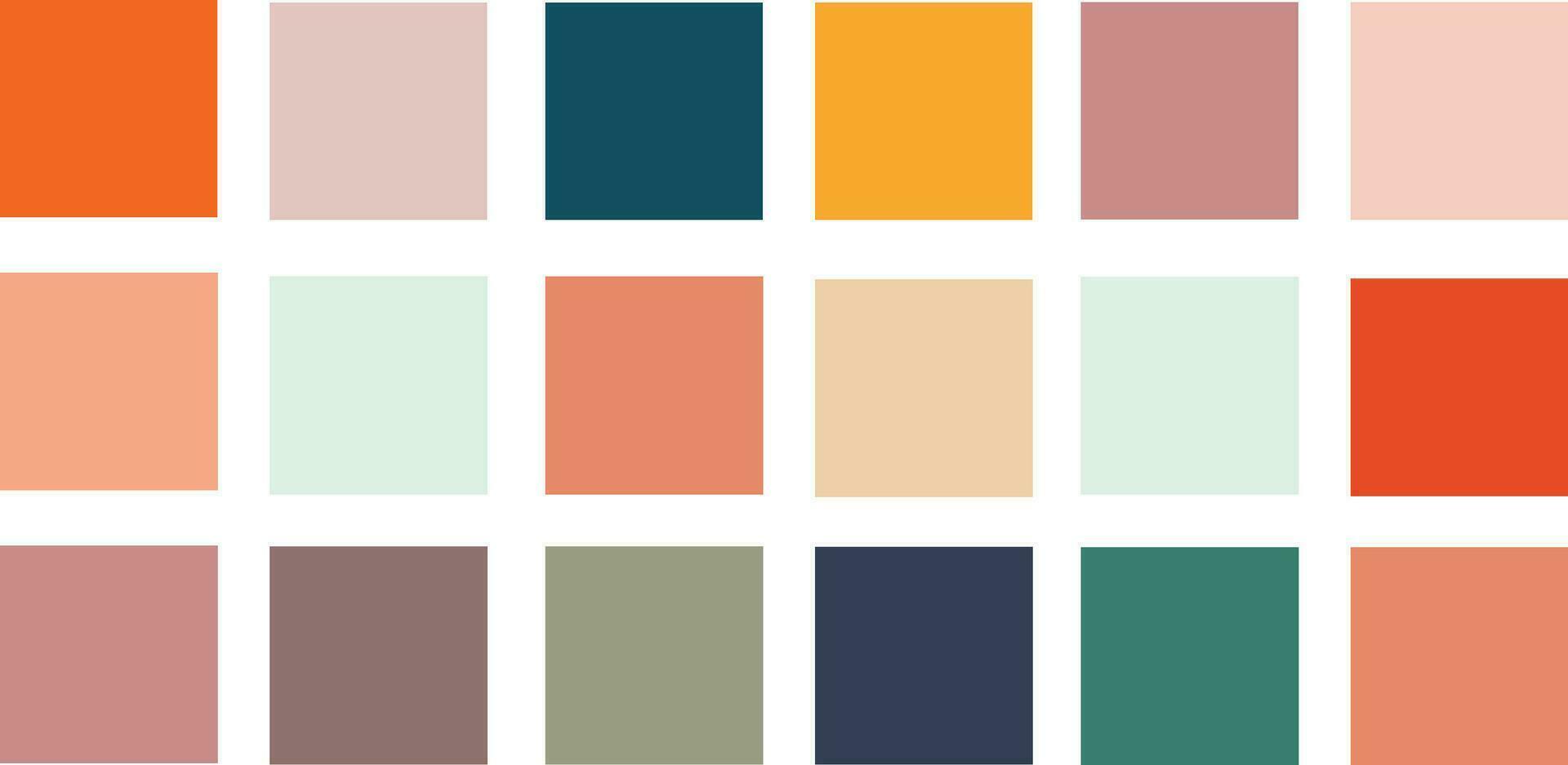 color set palette vector illustration retro