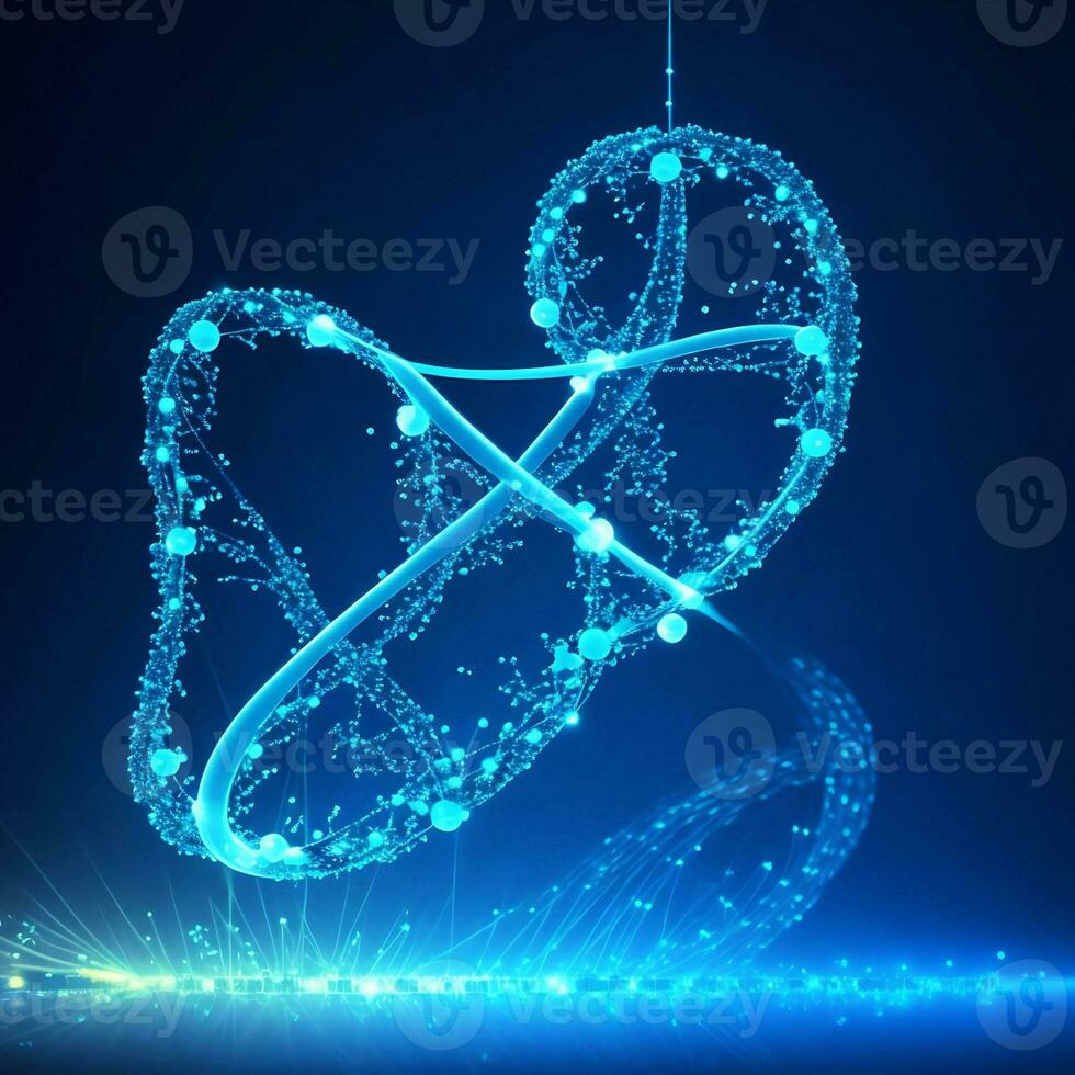 Molecular structure of DNA. Science and technology concept. photo