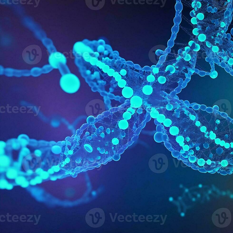 Molecular structure of DNA. Science and technology concept. photo