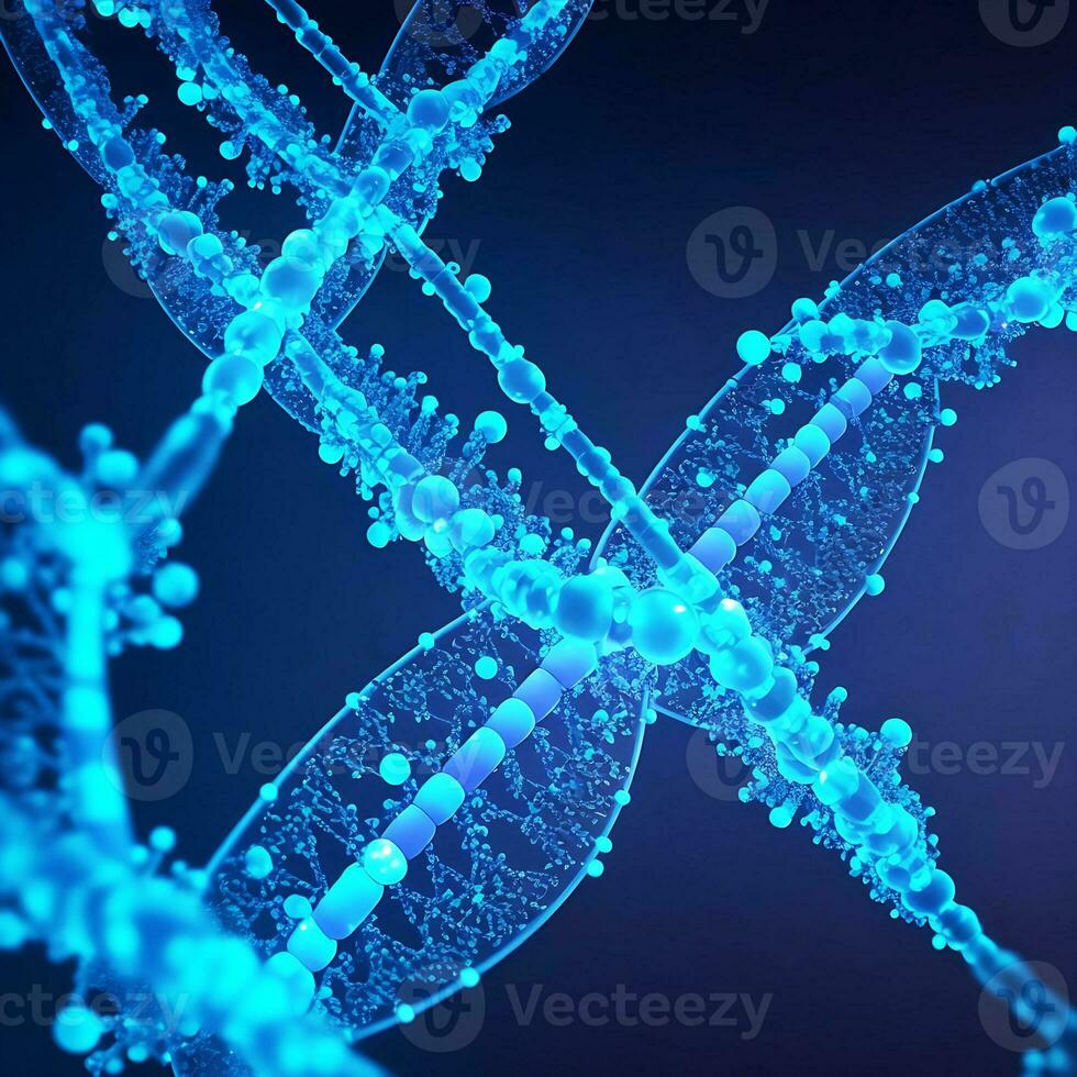 Molecular structure of DNA. Science and technology concept. photo