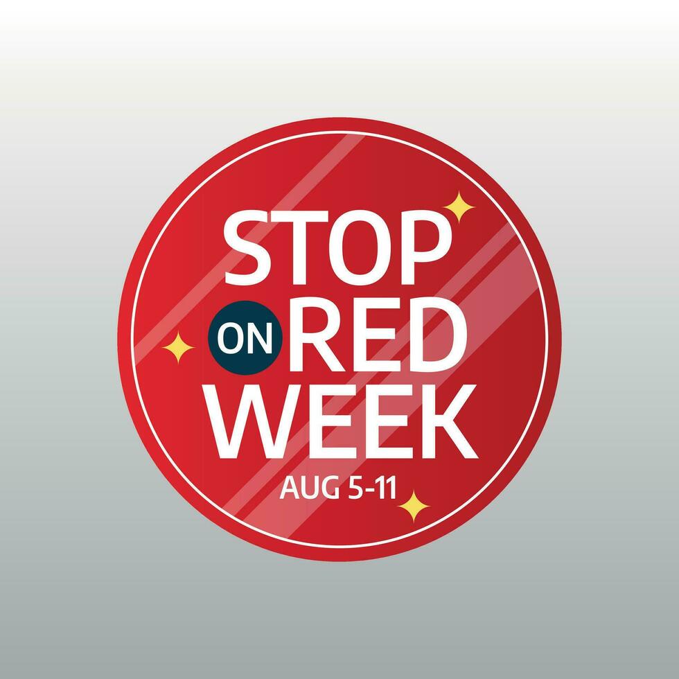 stop on red week vector illustration. stop on red. red light vector. traffic light vector illustration.