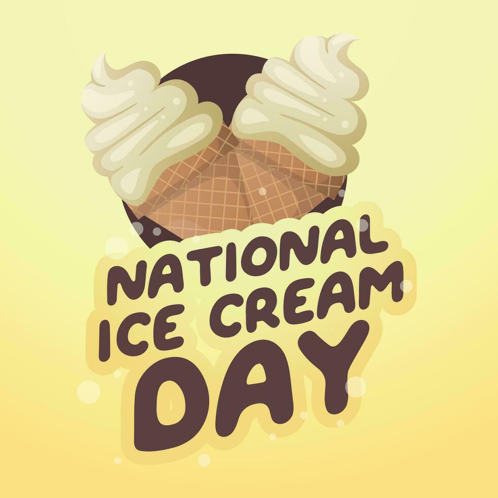 national ice cream day design template for celebration. ice cream design template. ice cream vector illustration. flat ice cream design.