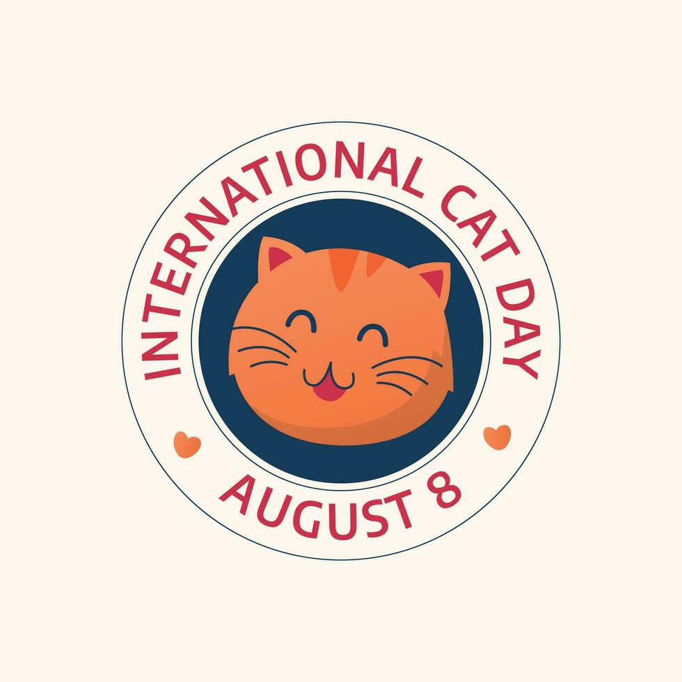 international cat day design template for celebration. cat illustration. cat vector design. international cat day.