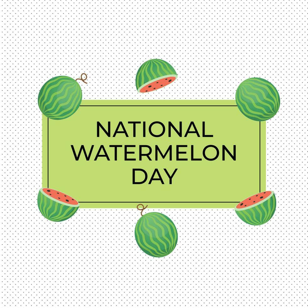 national watermelon day design template for celebration. watermelon vector design. watermelon image. flat watermelon illustration.