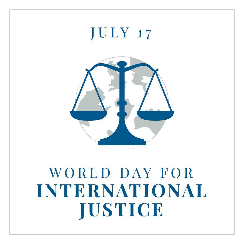 mundo día para internacional justicia diseño modelo para celebracion. justicia vector ilustración. justicia icono vector diseño.