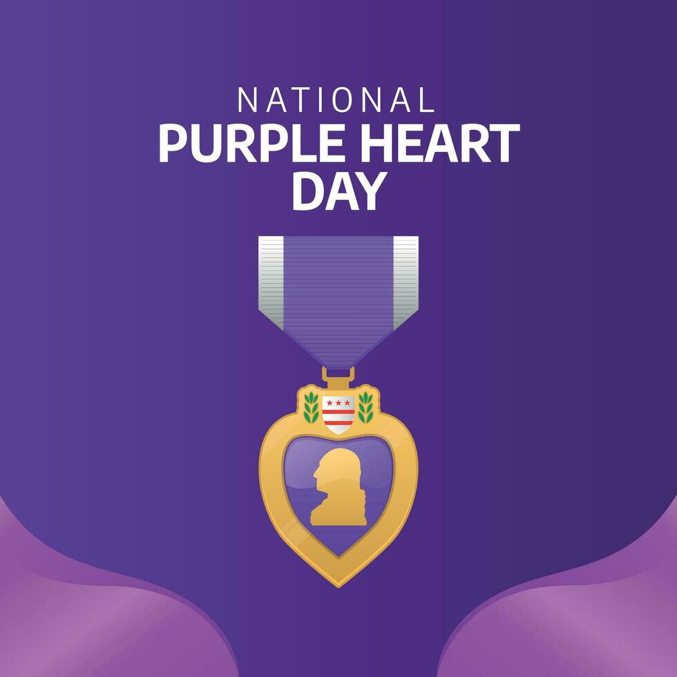 nacional púrpura corazón día diseño modelo para celebracion. púrpura corazón diseño modelo. púrpura corazón medalla vector diseño.