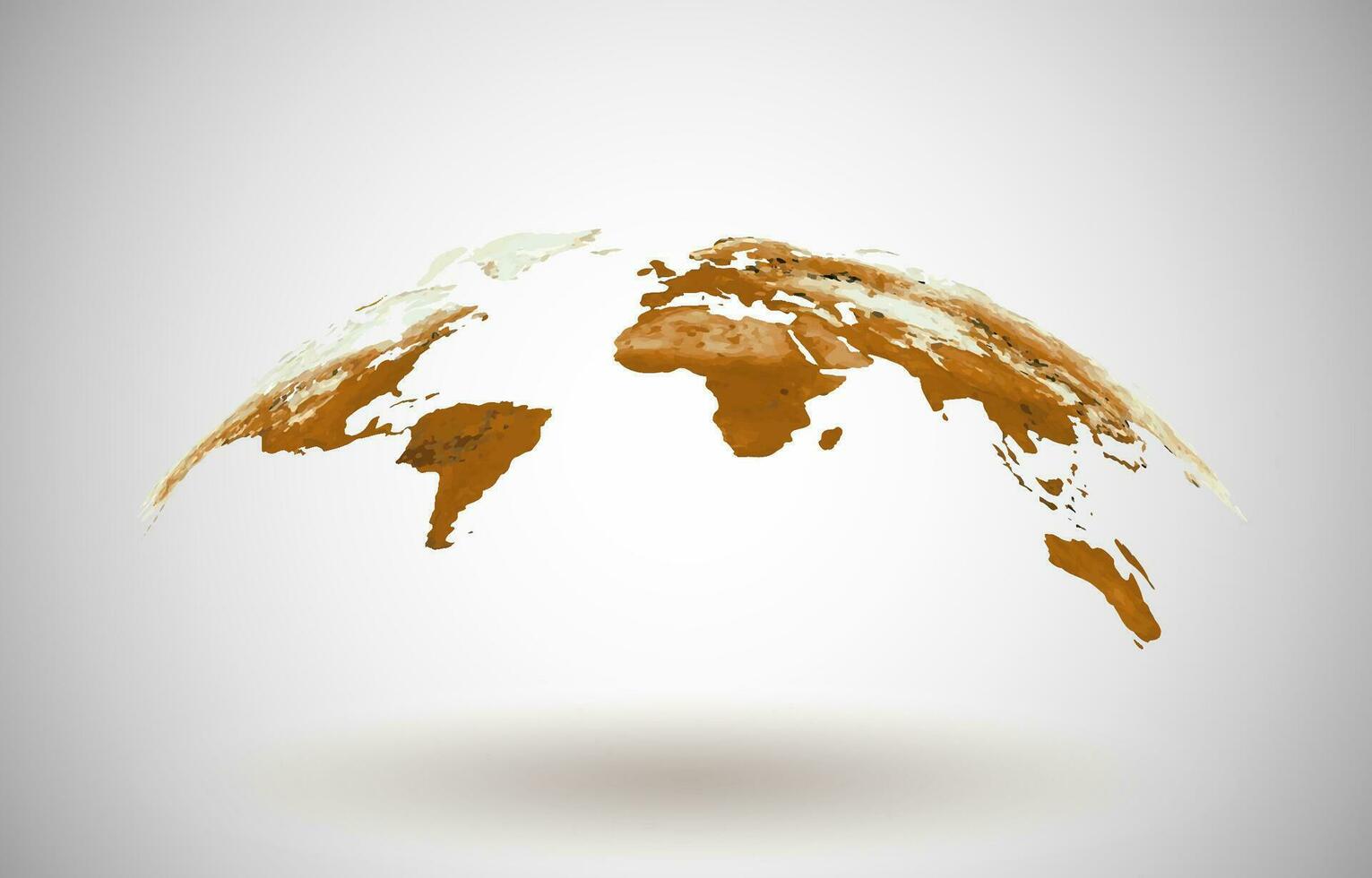 mundo mapa. global continente 3d, Asia, America, Australia, africano, Europa. vector