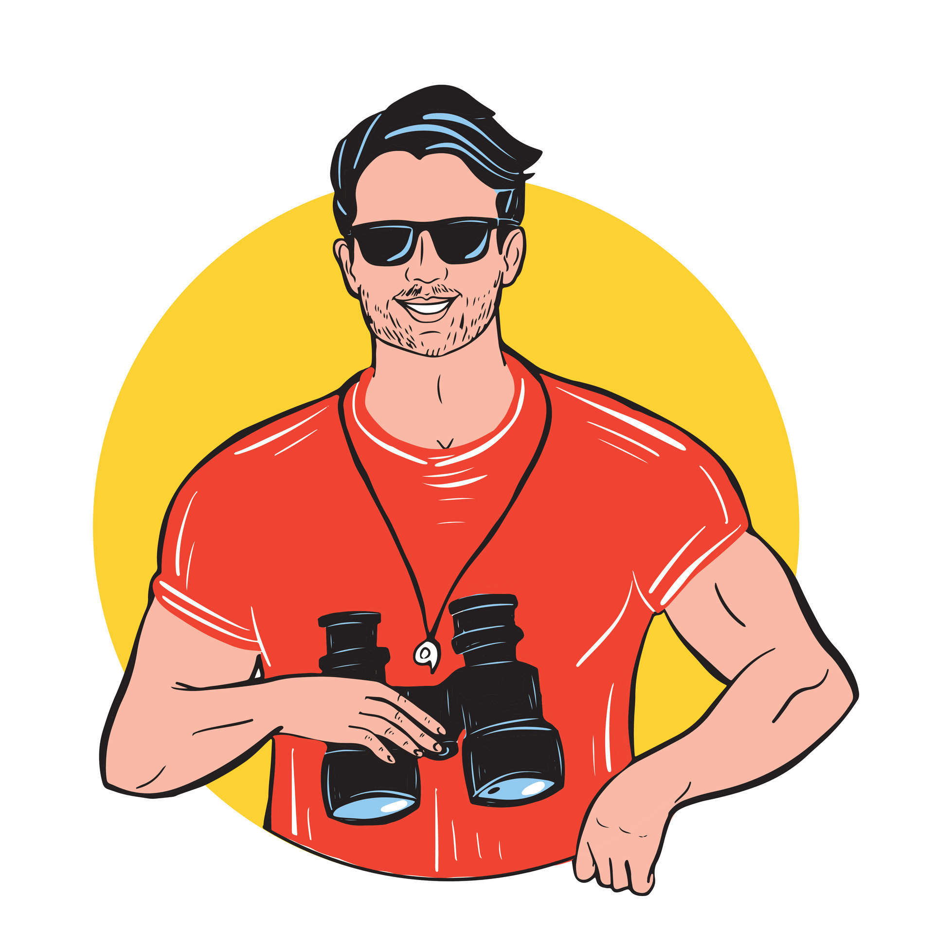 https://static.vecteezy.com/system/resources/previews/026/272/482/original/lifeguard-in-sunglasses-holding-binoculars-against-the-backdrop-of-the-sun-illustration-vector.jpg