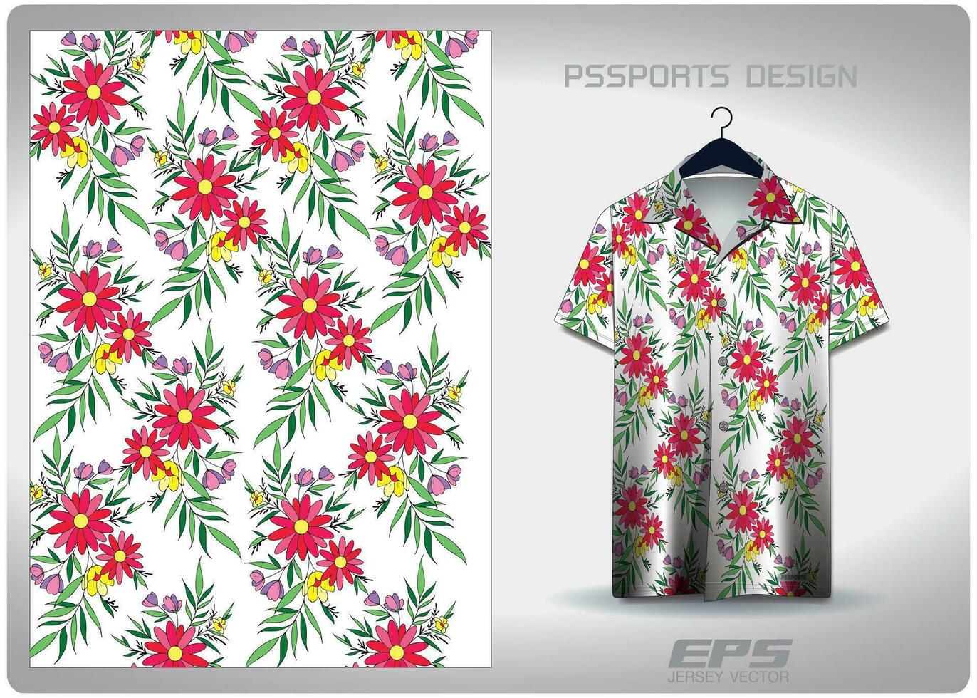 Vector hawaiian shirt background image.ivy flower pattern design, illustration, textile background for hawaiian shirt,jersey hawaiian shirt